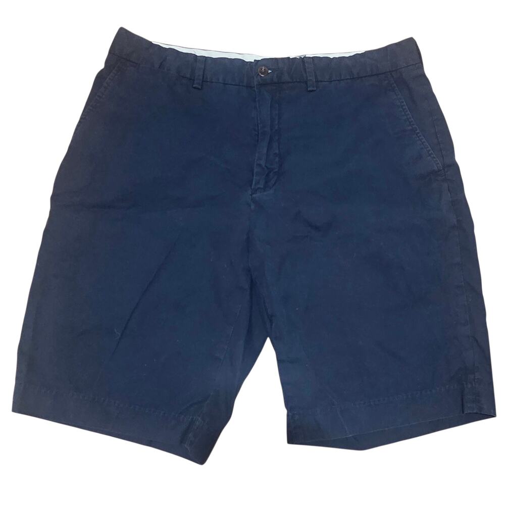 Polo by Ralph Lauren Shorts Men's Cotton Navy Blue Flat Front inseam 12" Sz 34